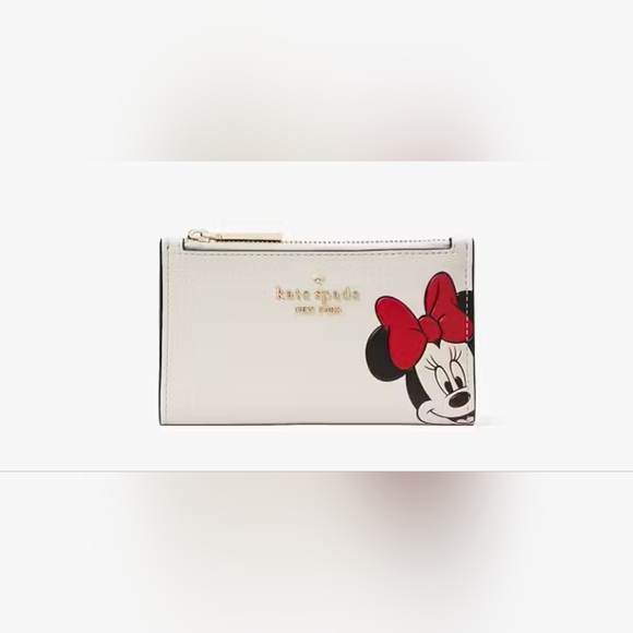 Kate Spade New York X Disney Minnie Small Slim Bifold Wallet - Picture 1 of 4